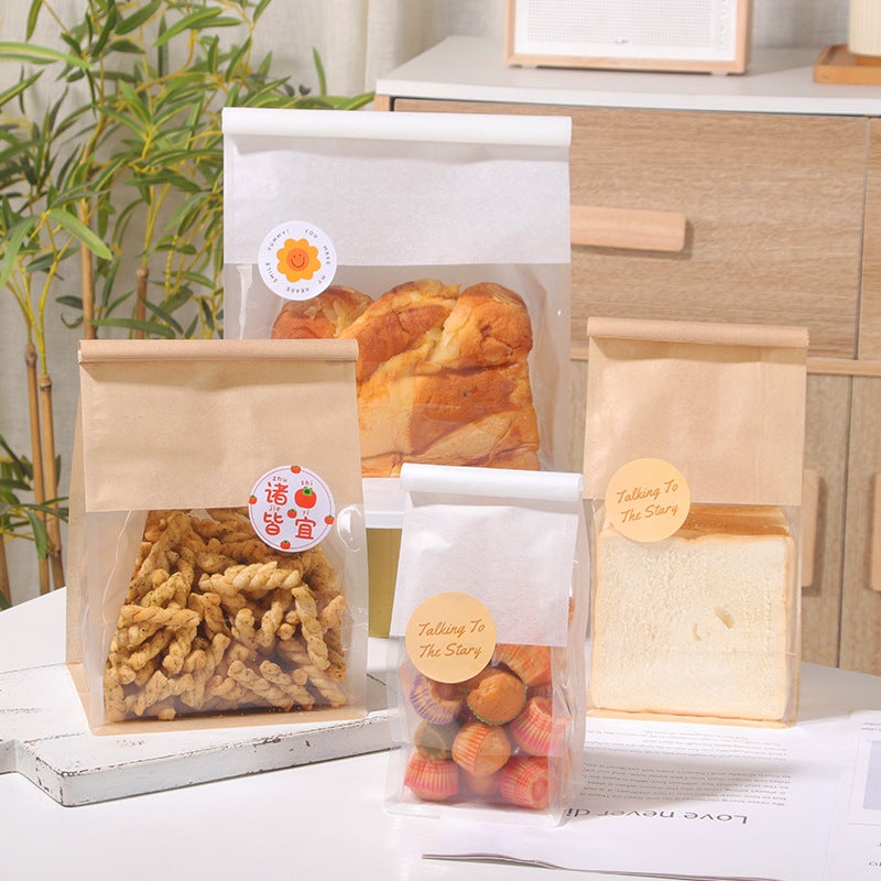 Toast Bread Packing Bag Slice Toast Sweet Potato Horn Bag Biscuit Packing Bag Baking Wire Self-Sealing Bread Bag - Image 2